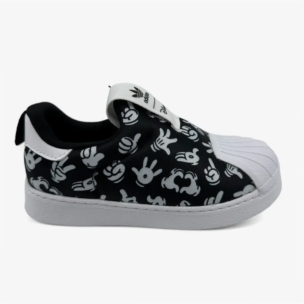 Adidas Superstar 360 Black White Baby Toddler Athletic Disney Sneaker